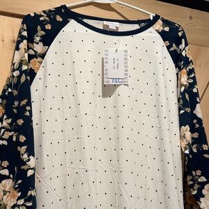 Lularoe Floral and Polka Dot Women's Top